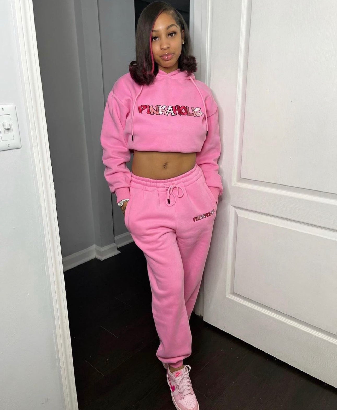 Pinkaholic Sweat Suit